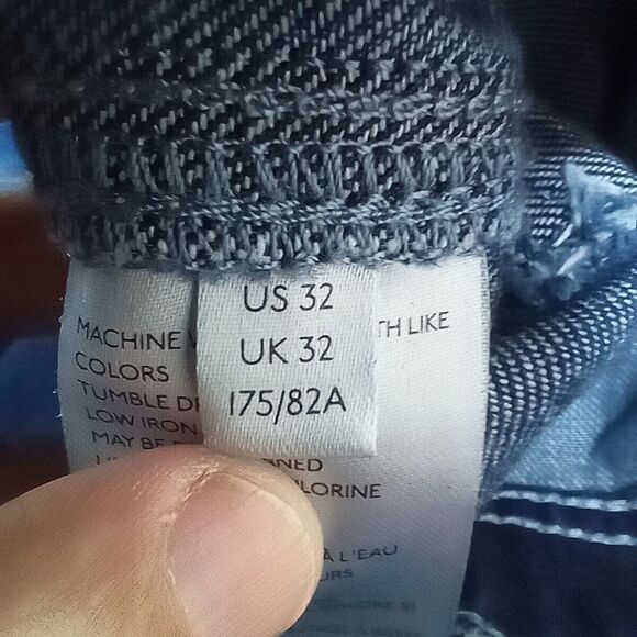 Free People We The Free Button Fly Flare Jeans 32 x 32 Night Sky Blue Trouser - Picture 14 of 16